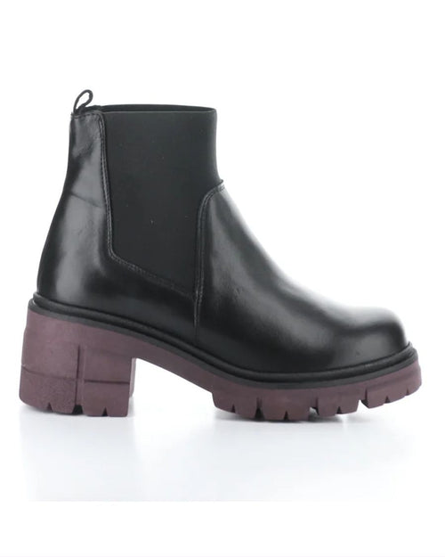 Botte d'hiver courte pour femme BIANC noir et bordeaux de BOS & CO