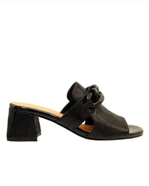 Sandale noire à talon pour femme ADDER de TAMARA LONDON
