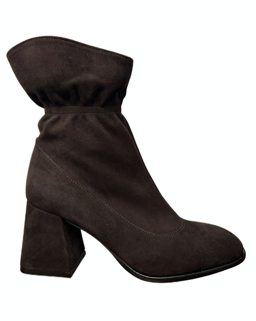 Botte courte brune pour femme E4-52444S de Evro Moda