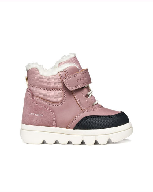 Botte mi-saison rose pour petite fille Willaboom de Geox