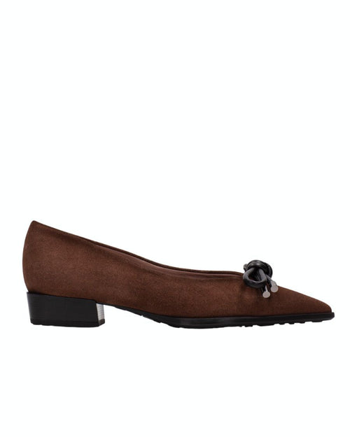 Chaussure brune à petit talon pour femme Turin HI264260 de Hispanitas