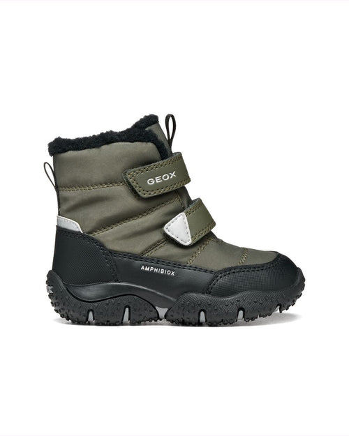 Botte mi-saison kaki pour petit garçon Baltic de Geox