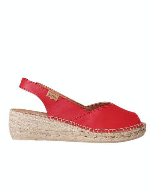 Sandale rouge à talon pour femme BERNIA de TONI PONS. 