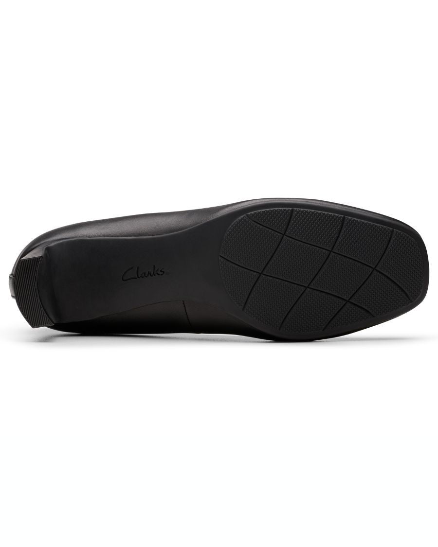 Chaussures Femme Clarks En Cuir Noir - Talon Haut - Pointure UK 6 (EUR 39.5) - Occasion Avec Boîte