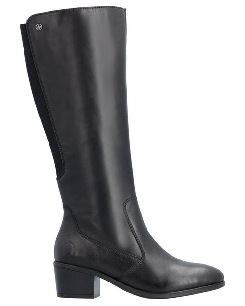 Botte longue noire Rieker 73955-00.