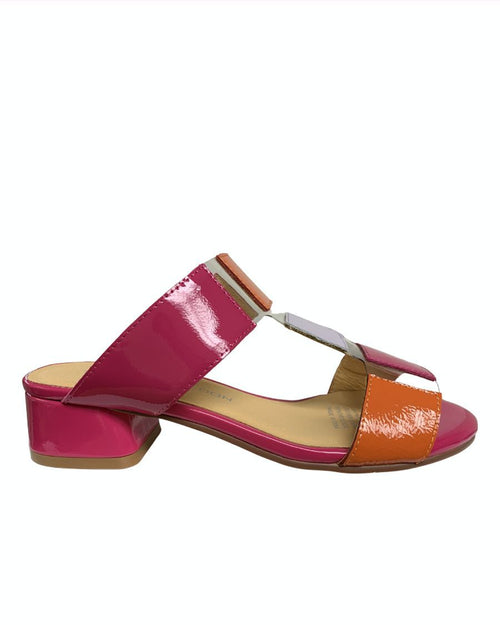 Sandale rose et orange à talon pour femme AVATAR de TAMARA LONDON.