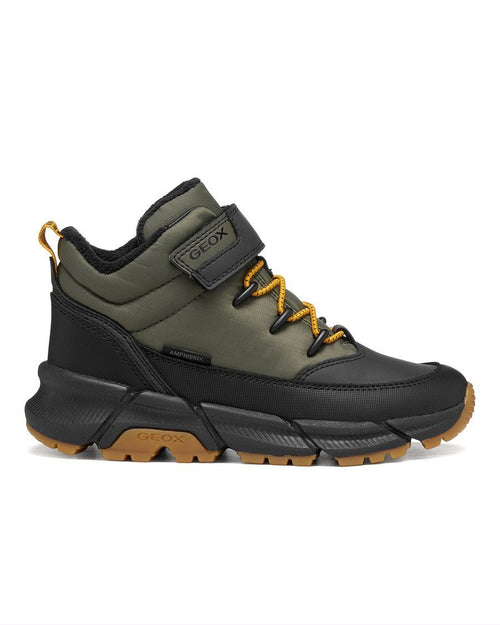 Botte mi-saison kaki pour garçon Flexyper Plus de Geox