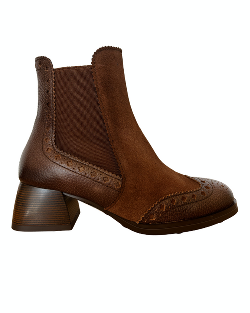 Botte courte brune pour femme Marsella HI264966 de Hispanitas