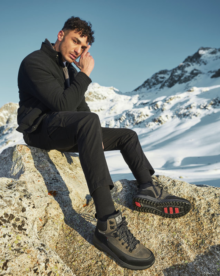 Bottes Rieker Homme - Cuir Rugueux, Semelle Légère TR, Taille 45 EU | Confort Et Amorti