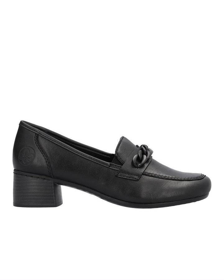 Bottines Rieker Y2059 Pour Femme - Cuir Noir, Talon 6 Cm, Doublure Fourrure